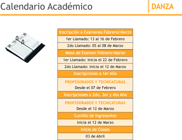 Calendario Académico Instituto Superior de Arte y Comunicación